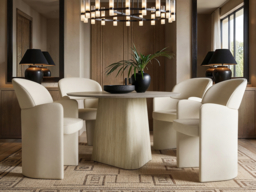 SOLACE+CO Estella Dining Chair Velvet Beige - thumbnail 4