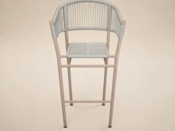 SOLACE+CO Hana Round Table & Lita Chairs Garden Bar Set White - thumbnail 4