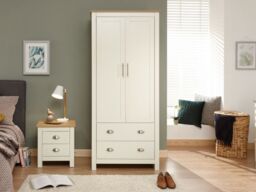 GFW Lancaster 2 Door 2 Drawer Wardrobe-Grey - thumbnail 2