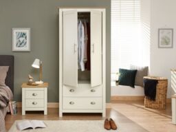 GFW Lancaster 2 Door 2 Drawer Wardrobe-Grey - thumbnail 6