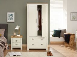 GFW Lancaster 2 Door 2 Drawer Wardrobe-Grey - thumbnail 4