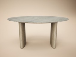 SOLACE+CO Elin Sintered Stone Effect Oval Coffee Table - thumbnail 2