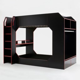 Recoil Boss Pod Small Double Gaming High Sleeper with Storage Black & Red - thumbnail 7