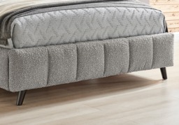 Limelight Starla Boucle Fabric Bed Frame-Dove Grey-Double - thumbnail 4