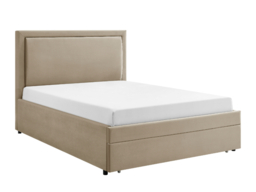 Limelight Ursa Velvet Bed with Drawer Storage-Taupe-Double - thumbnail 6