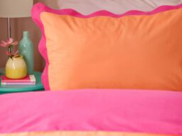Furn Wiggle Scallop Duvet Cover Set-Coral-Double - thumbnail 3