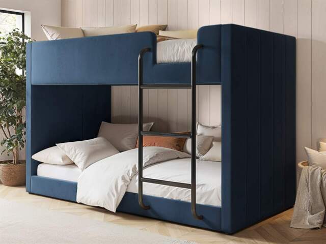 Flair Eden Bunk Bed Navy Velvet - image 1