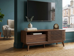"Kidsaw LV41 TV Cabinet with Sliding Door Columbian Walnut " - thumbnail 2