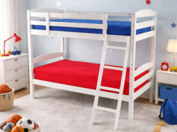 Wholesale Beds Moderna Wooden Convertible Bunk Bed Single - White - thumbnail 2
