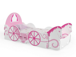 Kidsaw Horse and Carriage Princess Toddler Bed with Toy Box - thumbnail 6