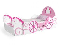 Kidsaw Horse and Carriage Princess Toddler Bed with Toy Box - thumbnail 4
