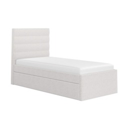 Flair Ari Upholstered Single Bed With Trundle Beige Boucle - thumbnail 5