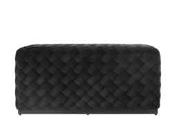 LPD Colline Large Pouffe Black Velvet with Metal Base - thumbnail 2