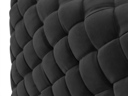 LPD Colline Large Pouffe Black Velvet with Metal Base - thumbnail 4