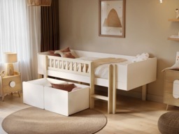 "Noomi Kayla Mid Sleeper with Storage White (FSC-Certified) " - thumbnail 3
