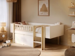 "Noomi Kayla Mid Sleeper with Storage White (FSC-Certified) " - thumbnail 2