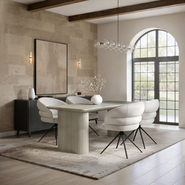 SOLACE+CO Zoya Dining Table with Eira Chairs Set of 4 - image 1