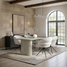 SOLACE+CO Zoya Dining Table with Eira Chairs Set of 4 - thumbnail 1