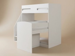 Flair Oscar Staircase Triple Bunk Bed with Storage White - thumbnail 7