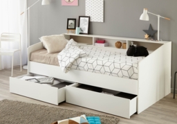 Parisot Sleep Single Day Bed with Storage Underneath White - thumbnail 1