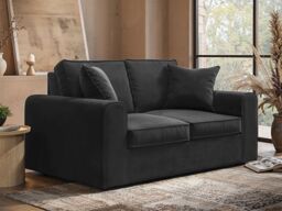 SOLACE+CO Ainsley 2 Seater Sofa Charcoal Velvet - thumbnail 2