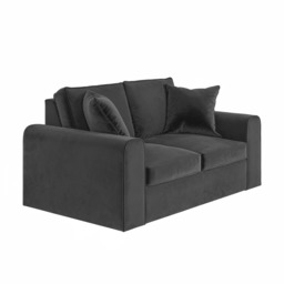 SOLACE+CO Ainsley 2 Seater Sofa Charcoal Velvet - thumbnail 5