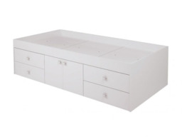 Kidsaw Multi Drawer Single Cabin Bed with Storage White - thumbnail 6