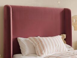 Flair Alma Single Winged Headboard Bed Pink Velvet - thumbnail 3