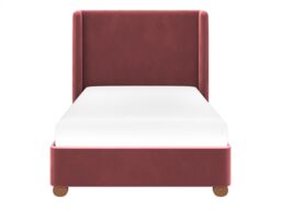 Flair Alma Single Winged Headboard Bed Pink Velvet - thumbnail 5