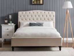 Limelight Rosa Fabric Bed Frame-SuperKing-Natural - thumbnail 3