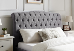 Limelight Rosa Fabric Bed Frame-Double-Light-Grey - thumbnail 3