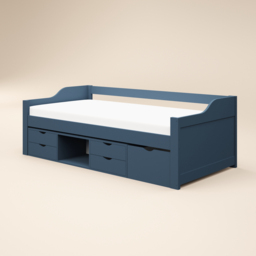 Flair Blair Low Sleeper Bed with Storage Blue - thumbnail 4