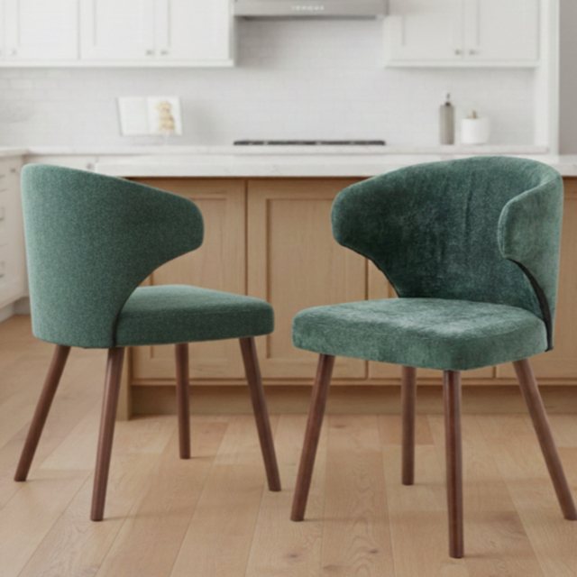 Living & Home Set of 2 Upholstered Dining Chairs - image 1
