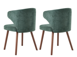 Living & Home Set of 2 Upholstered Dining Chairs - thumbnail 7