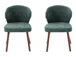 Living & Home Set of 2 Upholstered Dining Chairs - thumbnail 3