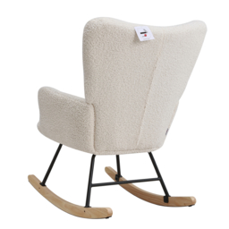 Living & Home Tufted Upholstered Rocking Chair Cream - thumbnail 7