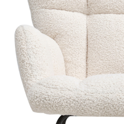 Living & Home Tufted Upholstered Rocking Chair Cream - thumbnail 4