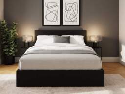 GFW Side Lift Ottoman Storage Bed - Black - Kingsize - thumbnail 3