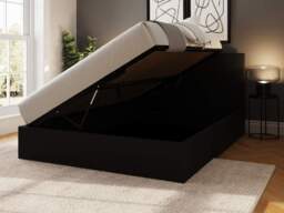GFW Side Lift Ottoman Storage Bed - Black - Kingsize - thumbnail 2