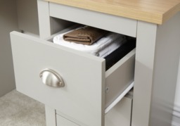 GFW Lancaster 4 Drawers Study Desk -Grey - thumbnail 7