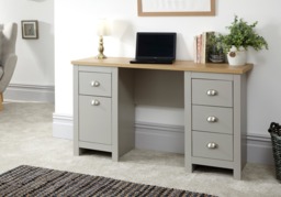GFW Lancaster 4 Drawers Study Desk -Grey - thumbnail 6