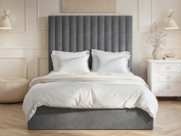 Flair Everley Double Ottoman Bed Grey Velvet - thumbnail 2