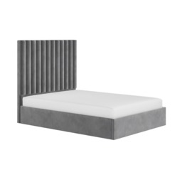 Flair Everley Double Ottoman Bed Grey Velvet - thumbnail 5