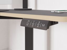 "Koble Gino Height Adjustable Corner Desk With Wireless Charging Black " - thumbnail 4