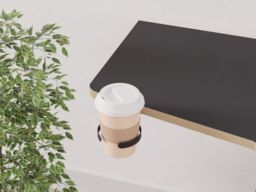 "Koble Gino Height Adjustable Corner Desk With Wireless Charging Black " - thumbnail 7