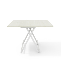 Living & Home Folding Wooden Dining Table 60x100cm-White - thumbnail 7