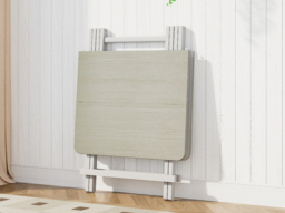 Living & Home Folding Wooden Dining Table 60x100cm-White - thumbnail 3