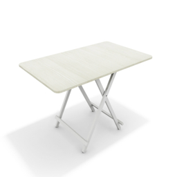 Living & Home Folding Wooden Dining Table 60x100cm-White - thumbnail 6