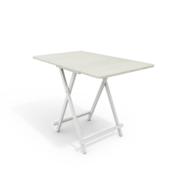 Living & Home Folding Wooden Dining Table 60x100cm-White - thumbnail 4