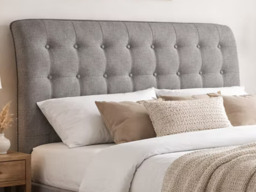 Time Living Hamilton Fabric Bed Frame-Light Grey-Kingsize - thumbnail 3